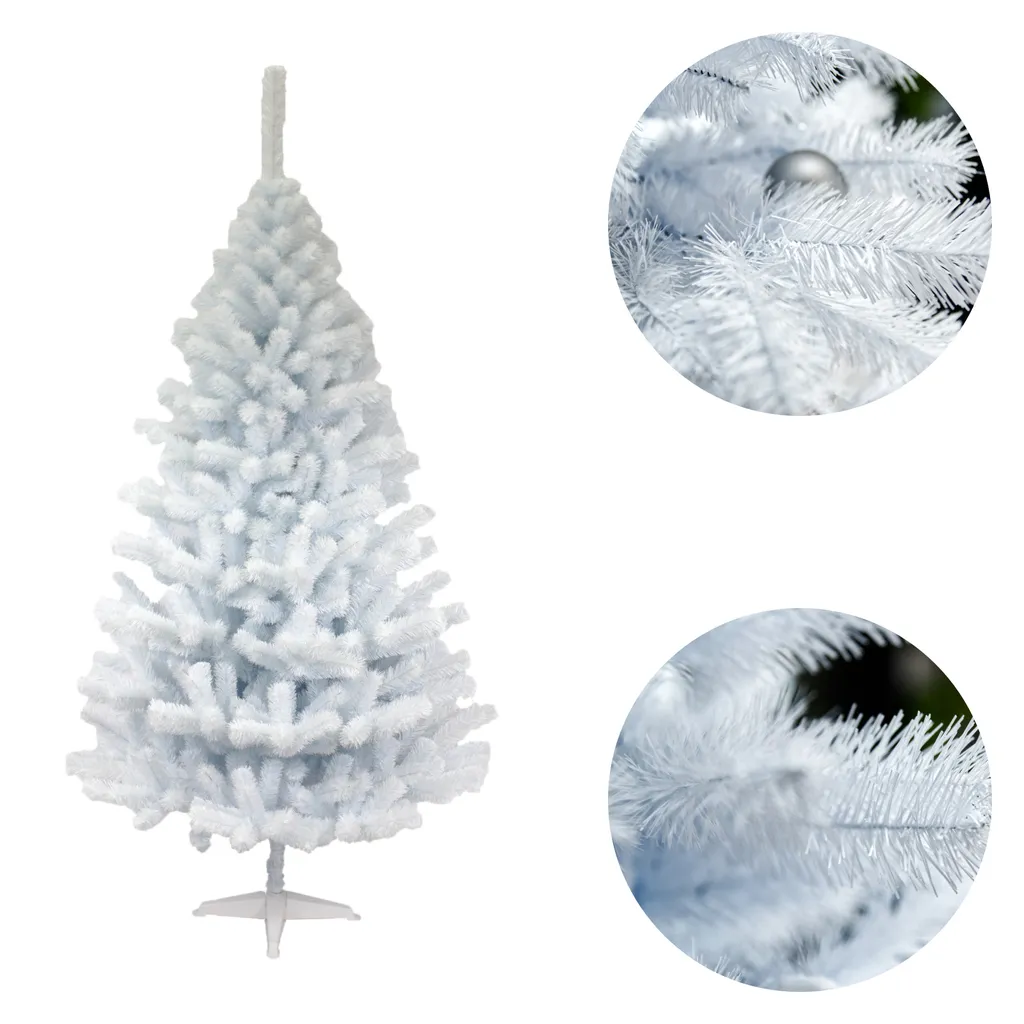 Weihnachtsbaum Künstlich Tannenbaum Christbaum EU Tannenweiß 200 Cm Inkl. Ständer – Bild 6