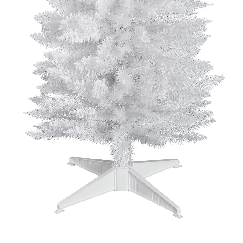 HOMCOM Weihnachtsbaum Tannenbaum Mit Kunststoffständer 390 Spitzen Weiß Ø55 X 180 Cm – Bild 9