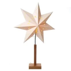 Papierstern Lisa Weihnachtsstern Leuchtstern H: 68cm E14 Fassung Inkl.Kabel Weiß