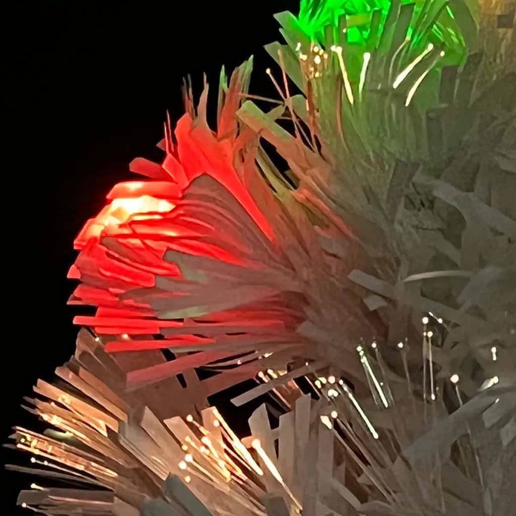 VidaXL Künstlicher Weihnachtsbaum Mit LED Weiß 64 Cm Glasfaser – Bild 6
