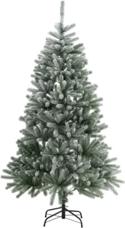 Juskys Künstlicher Weihnachtsbaum Talvi 180 Cm Mit Schnee & Metall Ständer, Naturgetreu, Einfacher Aufbau, Tannenbaum Christbaum Weihnachtsdeko Künstlich