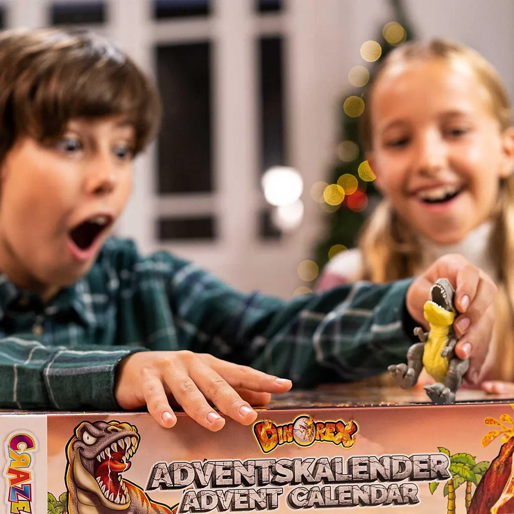 CRAZE Spielwaren Adventskalender Dino Playset Adventskalender Zum Spielen Saison Adventskalender Blackoffer2022 – Bild 6
