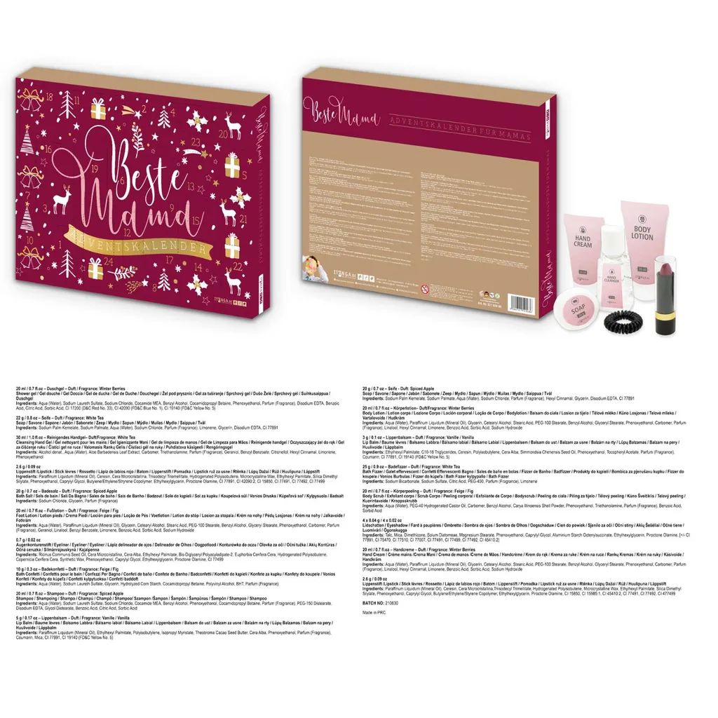 Itenga Adventskalender Beste Mama Rot Gold – Bild 6