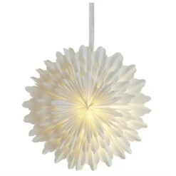 Papierstern Weihnachtsstern Faltstern D: 50cm Dekostern Fensterschmuck Weiß