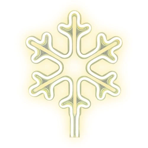 Raburg LED Neon Schneeflocke Stab Ca. 70cm, Weiß