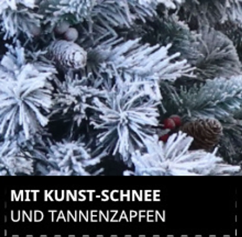 SVITA Künstlicher Weihnachtsbaum Tannenbaum Deko Christbaum Kunstbaum PVC 150 Cm Weiß – Bild 4