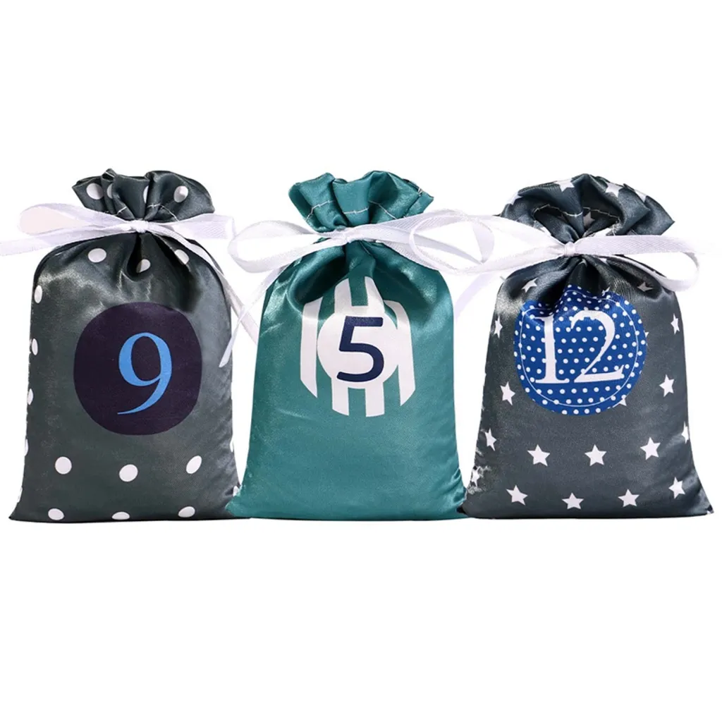 24 Stück Adventskalender Zum Befüllen Weihnachtskalender Weihnachten Säckchen,Adventskalender 2022, Rot – Bild 6