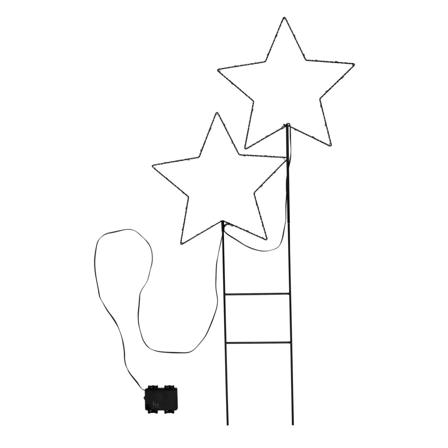 LED Gartenstecker Stern Leuchtstern Lichterstern H: 73cm Weihnachtsdeko F. Außen – Bild 3