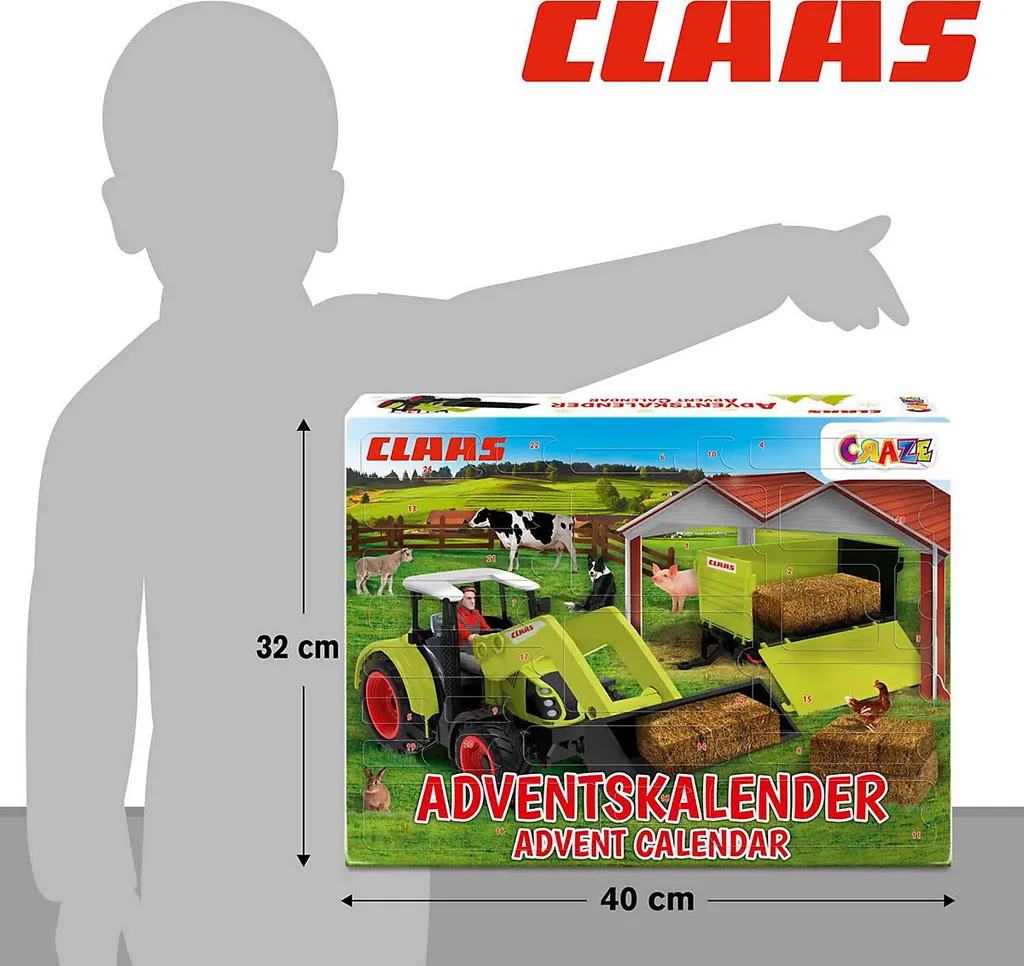 CRAZE Spielwaren Adventskalender Claas Adventskalender Zum Spielen Saison Adventskalender Blackoffer2022 – Bild 19