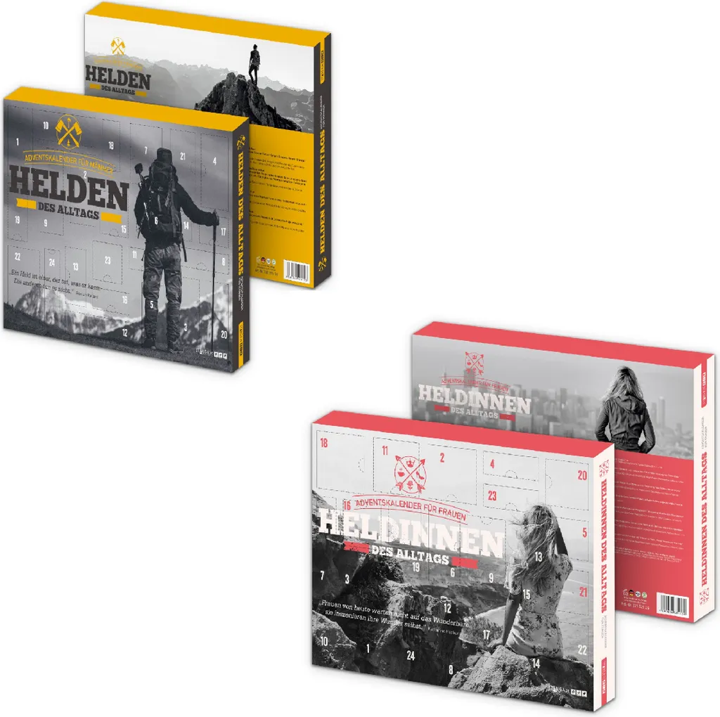 Itenga Adventskalender Set Helden & Heldinnen (gelb Und Rot)